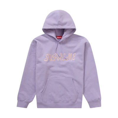 Supreme Script Hooded Sweatshirt Violet