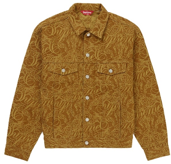 supreme-script-jacquard-denim-trucker-jacket-brown
