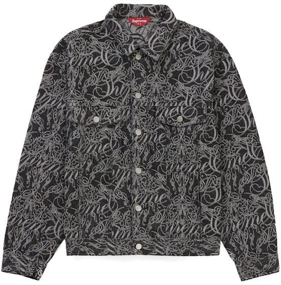 supreme-script-jacquard-denim-trucker-jacket-washed-black