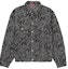 Buy Supreme Script Jacquard Denim Trucker Jacket Hitam Pudar