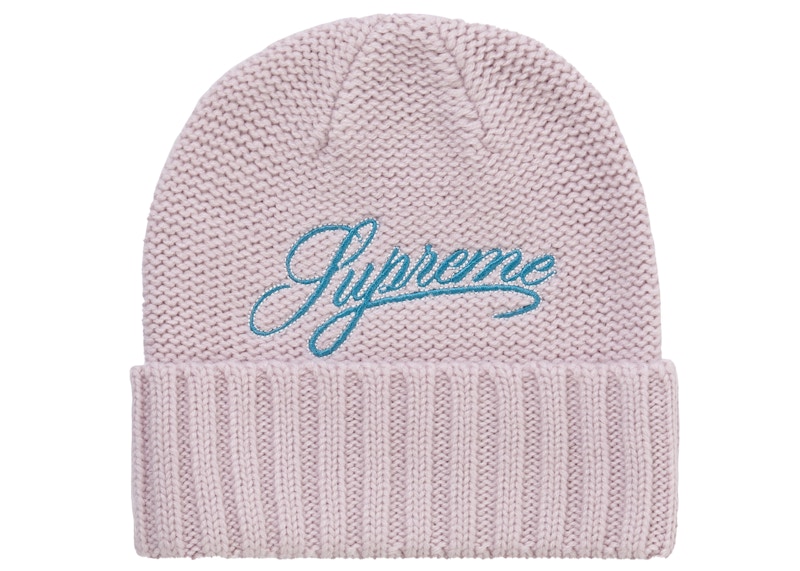 Buy Supreme Gorro Beanie Rosa con Logo Script