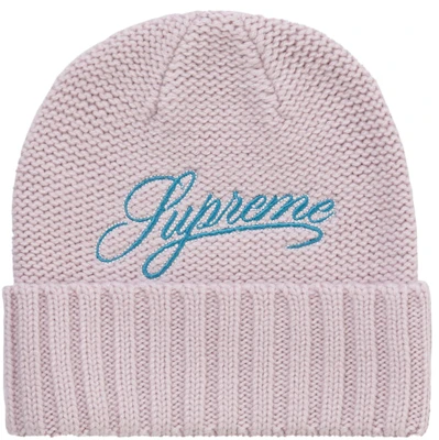 Supreme Gorro Beanie Rosa con Logo Script Buy Supreme Gorro Beanie Rosa con Logo Script