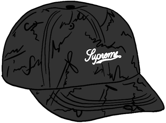Supreme Topi Script Logo 6-Pane Hitam Buy Supreme Topi Script Logo 6-Pane Hitam