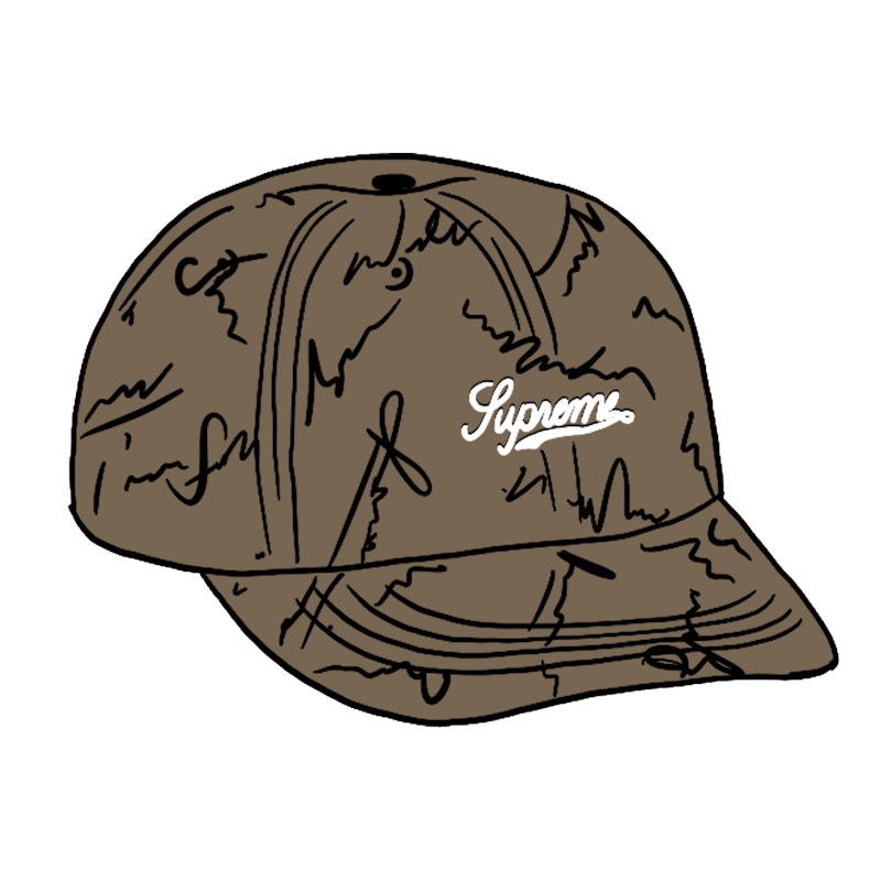 Supreme Script Logos 6-Panel Tan