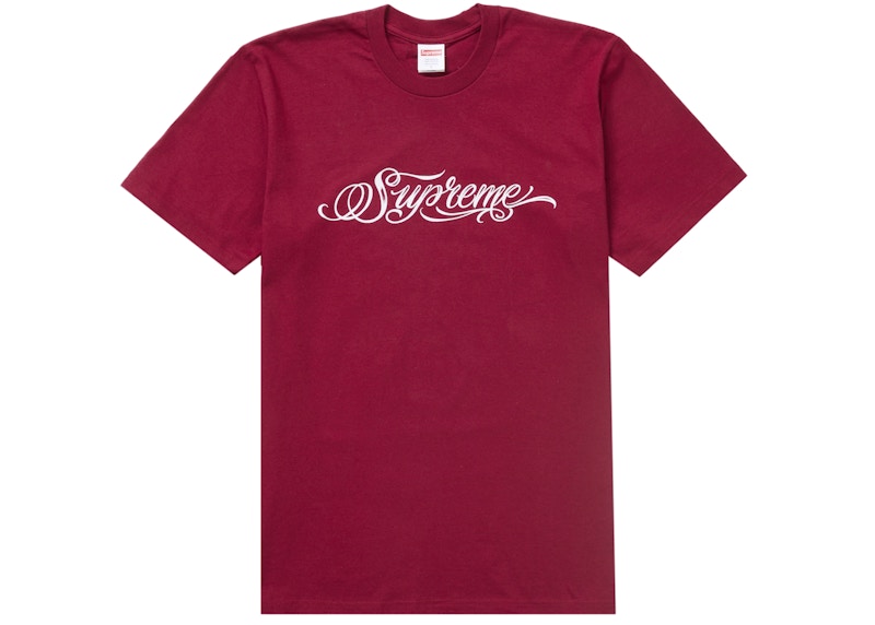 Supreme Script Tee Cardinal