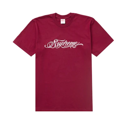 Supreme Script Tee Cardinal