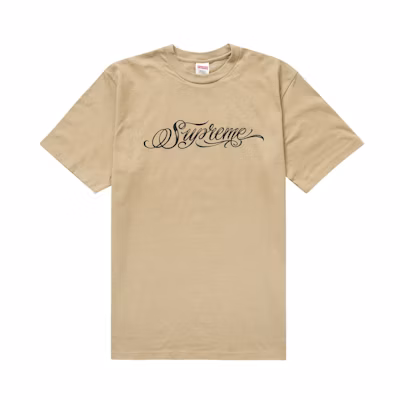 Supreme Script Tee Khaki