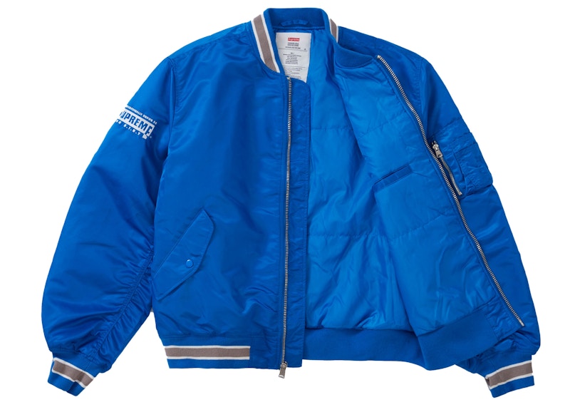 Order Jaket Supreme Second To None MA-1 'Biru'