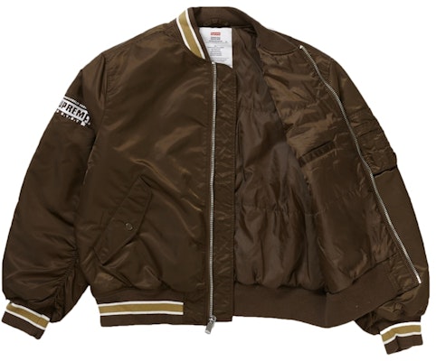 Supreme Second To None MA-1 Jacket 'Brown' Order Supreme Second To None MA-1 Jacket 'Brown'
