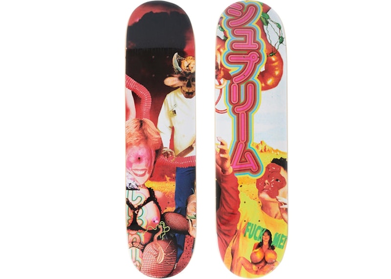 Supreme Sekintani La Norihiro Skateboard Deck Pink/Yellow Set