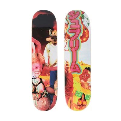 Supreme Sekintani La Norihiro Skateboard Deck Pink/Yellow Set