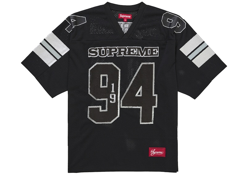 Supreme Sequin Football Jersey Black