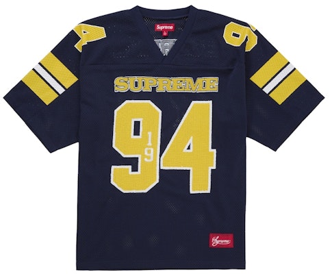 Supreme Sequin Football Jersey Navy Buy Supreme Sequin Football Jersey Navy