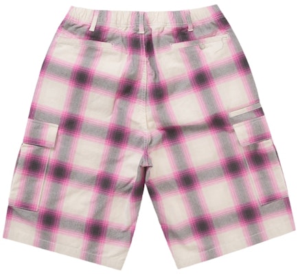 Supreme Pantalón Corto Cargo Cuadros Sombra Rosa. Order Supreme Pantalón Corto Cargo Cuadros Sombra Rosa.