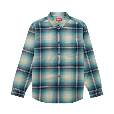 Supreme Shadow Plaid Flannel Shirt (SS23) Blue