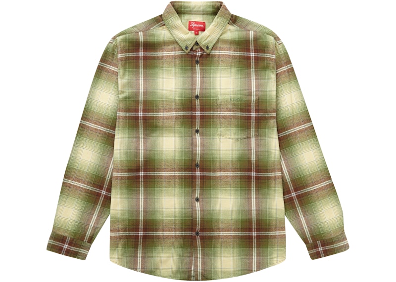 Buy Supreme Baju Flanel Plaid Bayang Hijau (SS23)