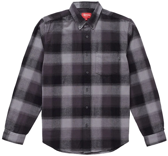 supreme-shadow-plaid-flannel-shirt-black