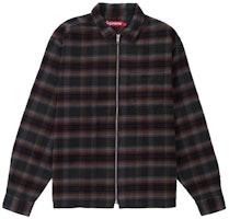 Supreme Shadow Plaid Flannel Zip Up Shirt (SS24) Black Supreme Shadow Plaid Flannel Zip Up Shirt (SS24) Black