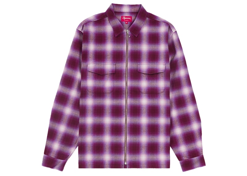 Supreme Shadow Plaid Flannel Zip Up Shir Supreme Shadow Plaid Flannel Shirt Supreme Zip Flannel Supreme