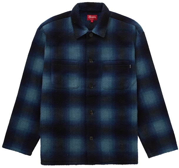 supreme-shadow-plaid-fleece-shirt-blue
