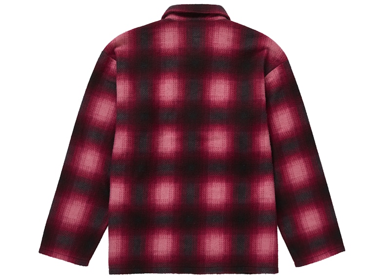 Order Supreme Shadow Plaid Fleece Shirt Red