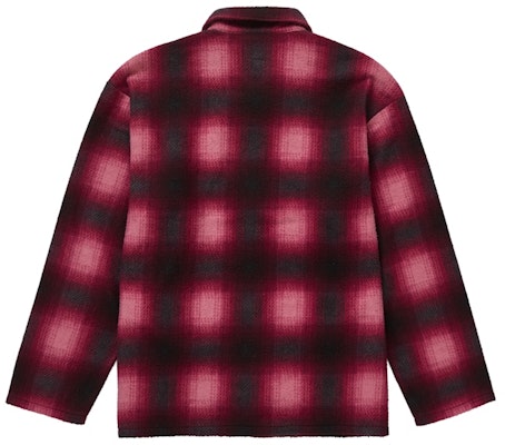 Supreme Shadow Plaid Fleece Shirt Red Order Supreme Shadow Plaid Fleece Shirt Red