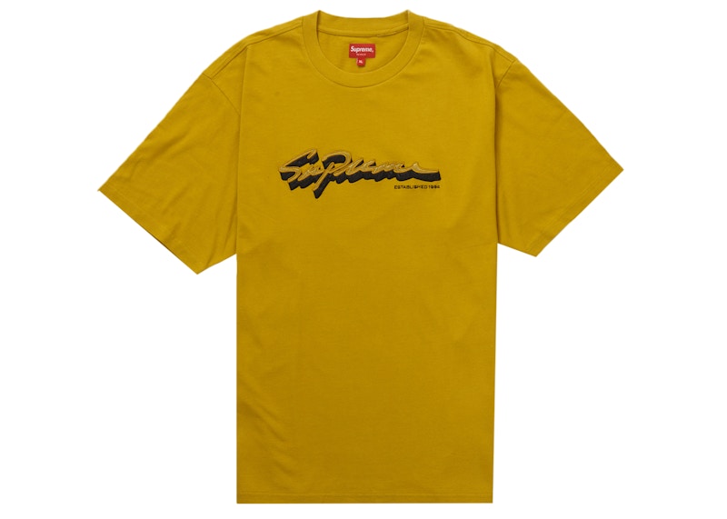 Supreme Shadow Script S/S Top Dusty Yellow