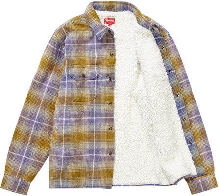 SUPREME Shearling Lined Flannel Shirt