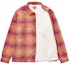 Order Supreme Shearling Lined Flannel Shirt Orange