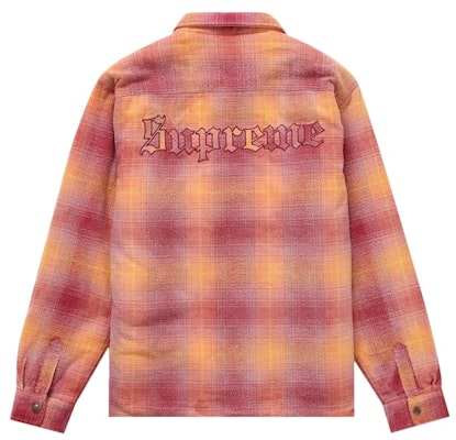 Supreme Shearling Lined Flannel Shirt Orange Lookbook Supreme Shearling Lined Flannel Shirt Orange