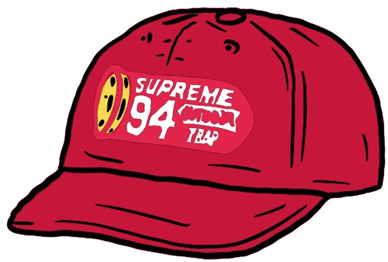 supreme-shell-patch-6-panel-red