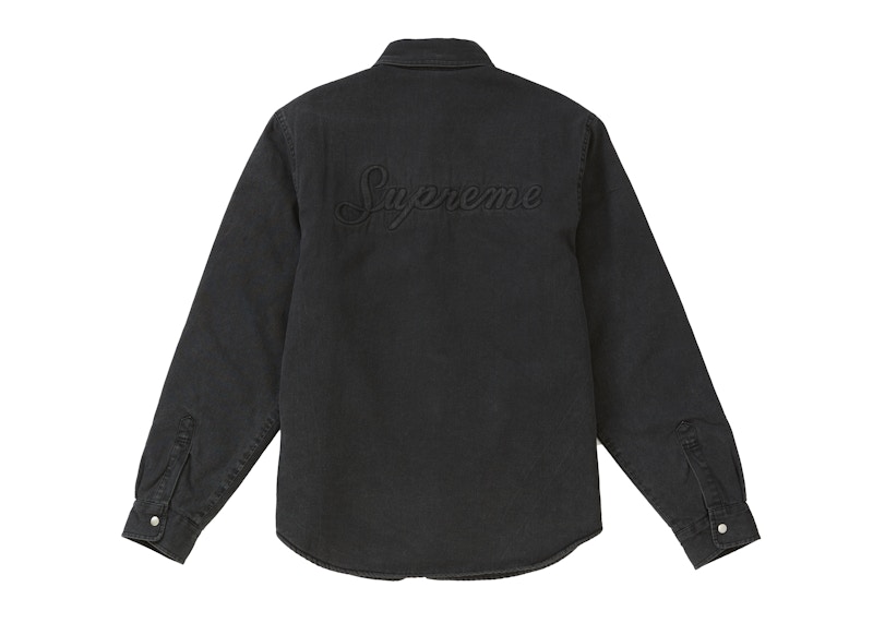 Lookbook Supreme Sherpa Lined Denim Shirt Black