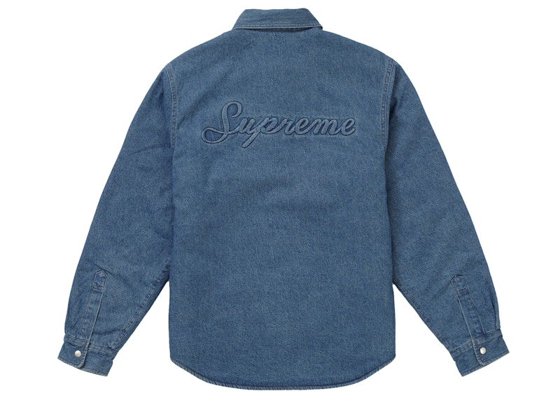 Supreme Sherpa Lined Denim Shirt Blue 圖 3