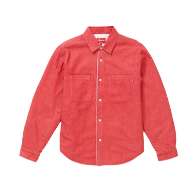 Supreme Sherpa Lined Denim Shirt Red