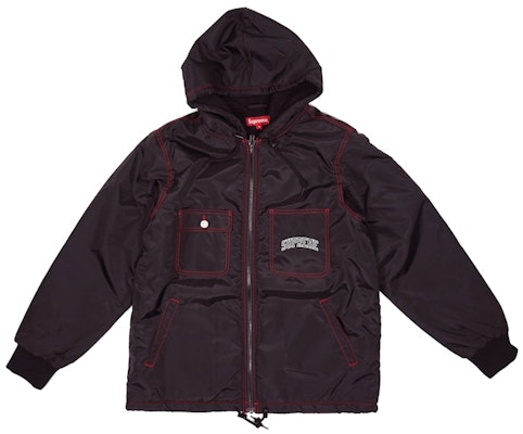 Jaket Zip Nylon Berlapis Sherpa Supreme Hitam Buy Jaket Zip Nylon Berlapis Sherpa Supreme Hitam
