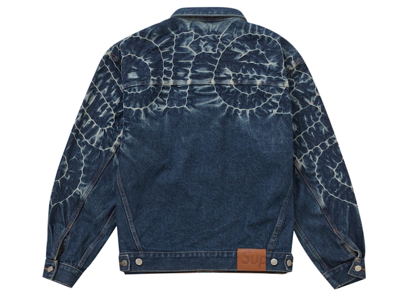 Order 슈프림 시보리 데님 트러커 자켓 리지드 인디고 
