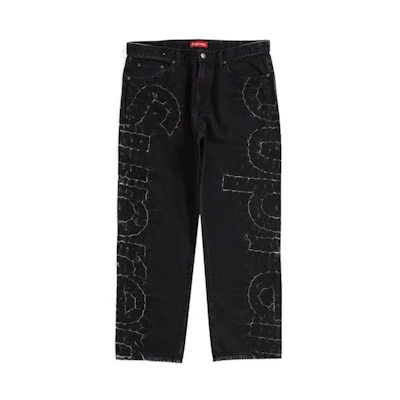 Supreme Shibori Loose Fit Jean Black