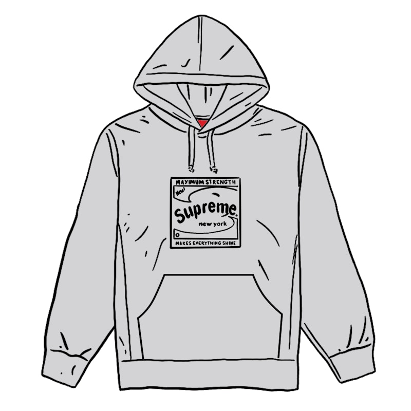 Supreme Shine Hooded Sweatshirt Ash Grey