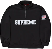 Supreme Shop Flag Half Zip Pullover Black Supreme Shop Flag Half Zip Pullover Black
