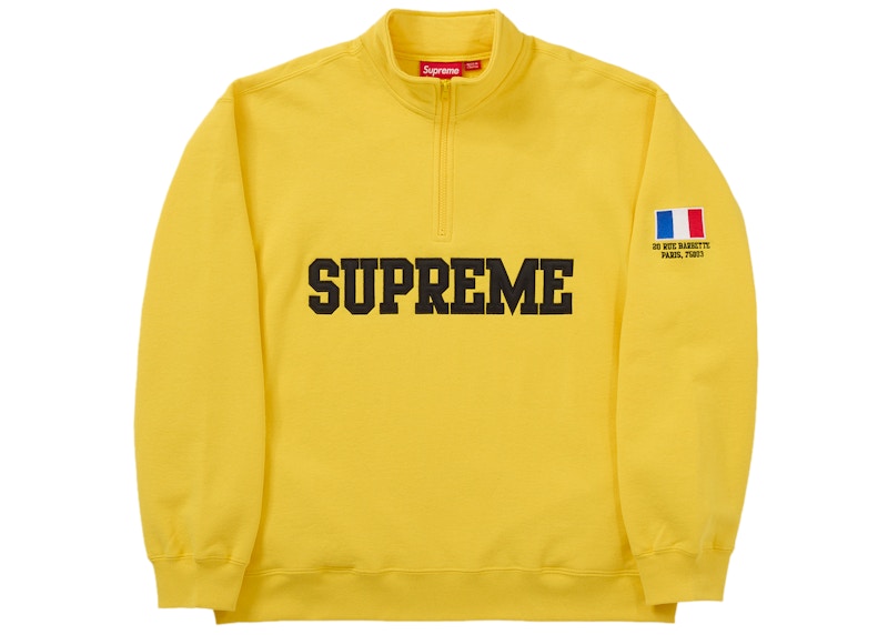 Supreme Shop Flag Half Zip Pullover Yellow
