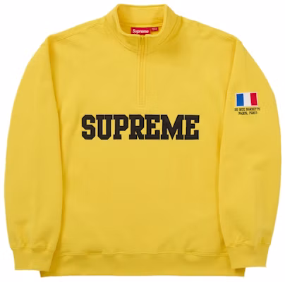 Supreme 店旗半拉链套头衫 黄色 Buy Supreme 店旗半拉链套头衫 黄色