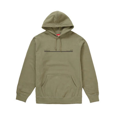 Supreme Shop Hooded Sweatshirt Light Olive Paris