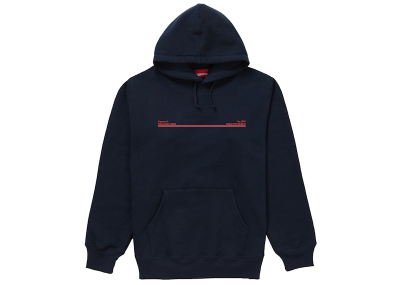 Buy Supreme Sport Zip Up Hooded Sweater 'Navy' - Novelship