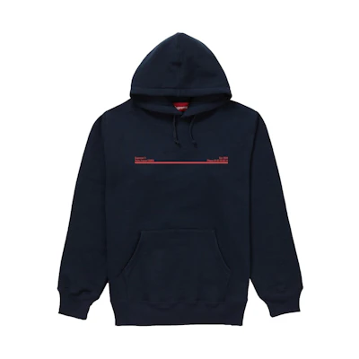 Supreme Shop Hoodie Navy Paris
