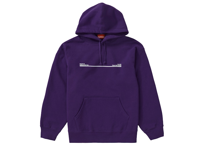 Supreme Shop Hooded Sweatshirt Purple London