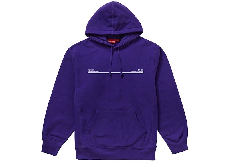 Buy Sudadera con Capucha Supreme Morada París.