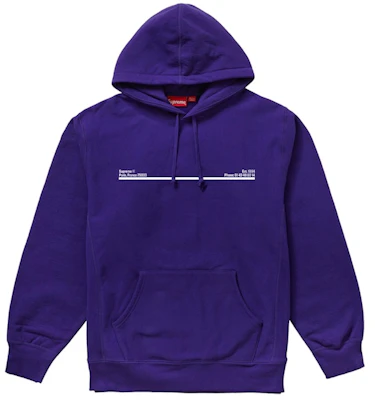 Sudadera con Capucha Supreme Morada París. Buy Sudadera con Capucha Supreme Morada París.