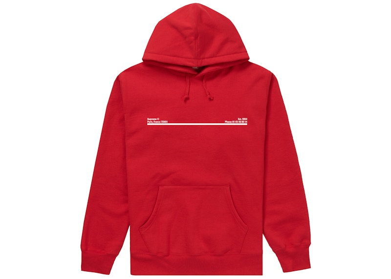 Buy Supreme Hoodie Merah Paris