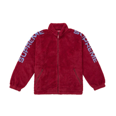 Supreme Shoulder Logo Fleece Jacket Red