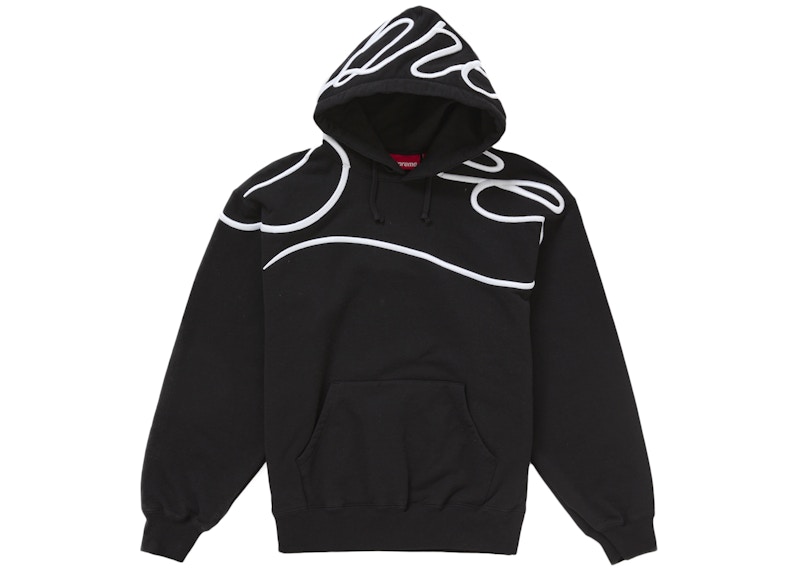 Supreme Shoulder Script Hooded Sweatshirt Black